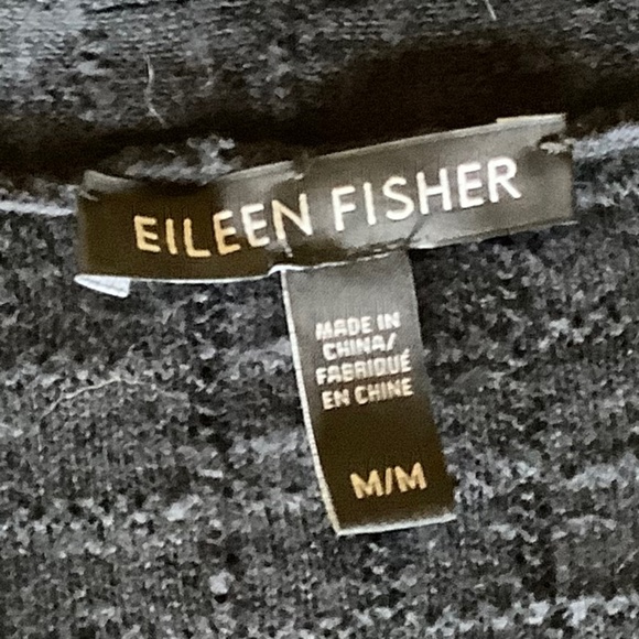 Eileen Fisher Organic Linen Cotton Loose fitting Cardigan sweater Medium - Picture 5 of 10
